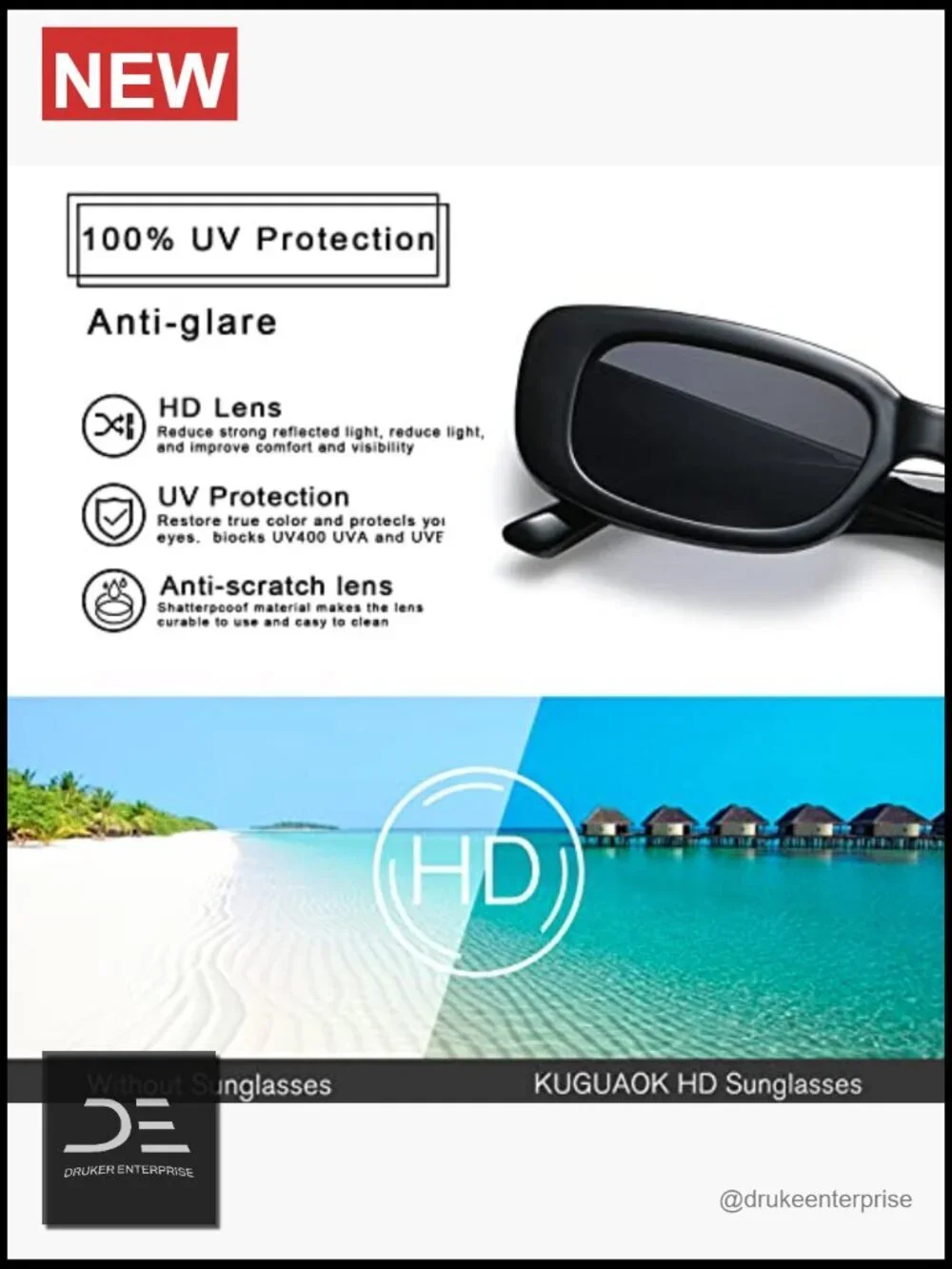 Retro Square Sunglasses UV Protection Unisex Small Frame